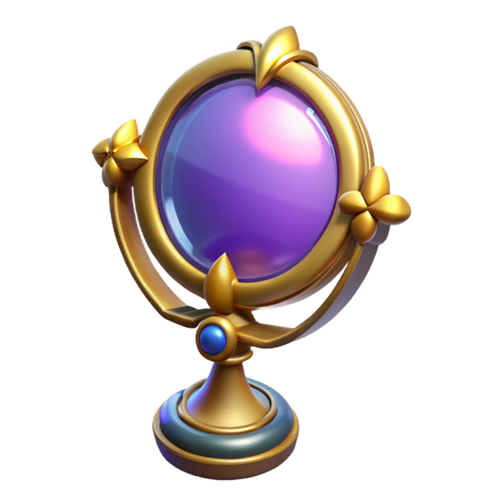 Enchanted 3D Mirror, Fantasy Game Asset png