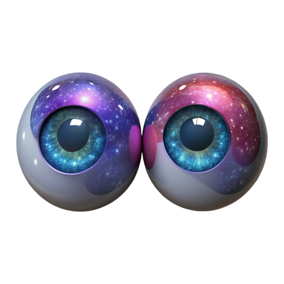 Cosmic Eyes 3D Illustration png
