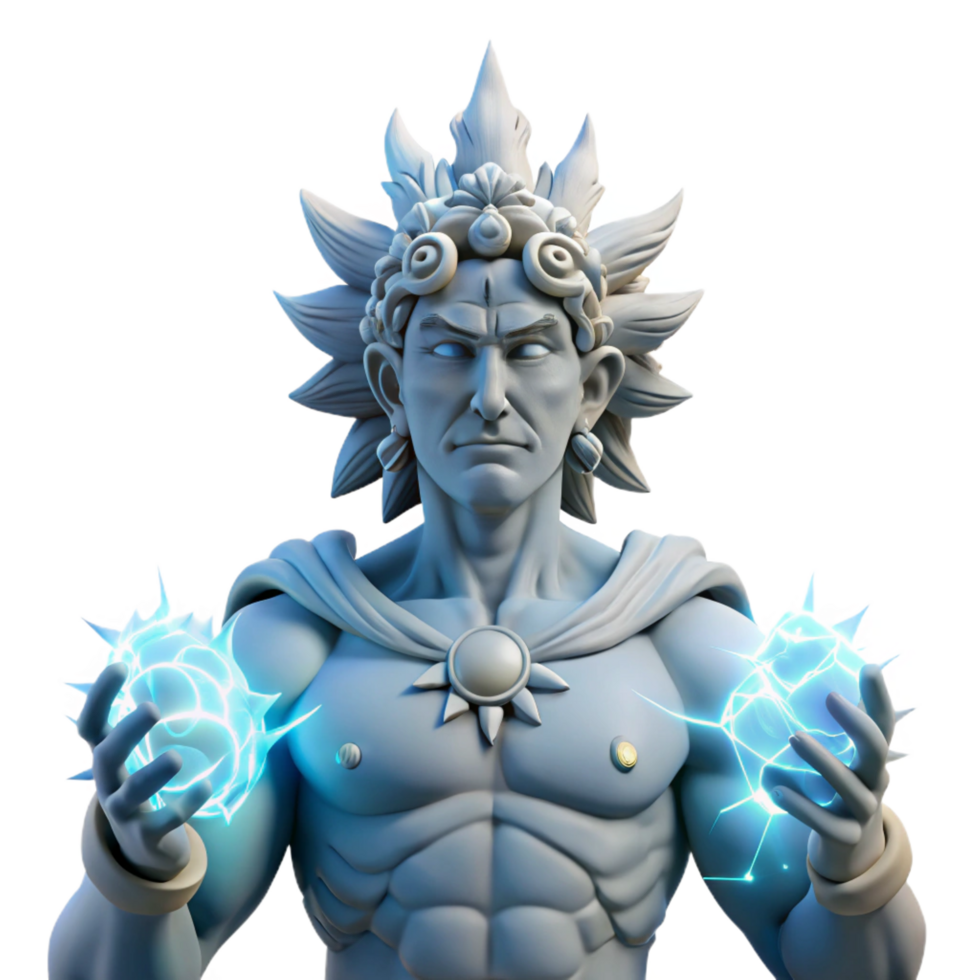 3D Render of Powerful Mythical God png