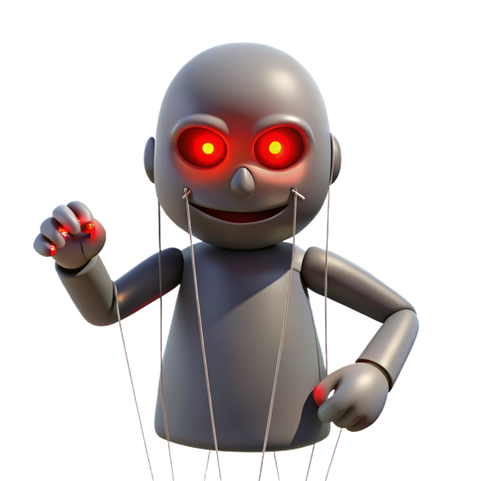 3D Render of a Robotic Puppet png