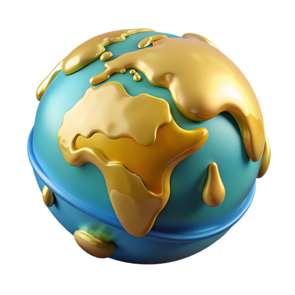 Golden Globe 3D Render png