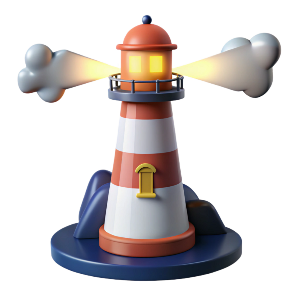 Lighthouse 3D Render Illustration png