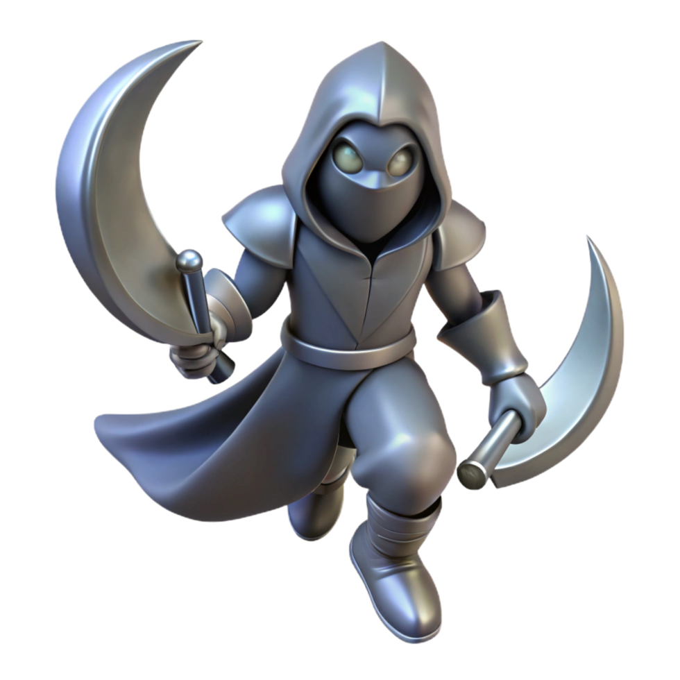 3D Render of a Fantasy Assassin png
