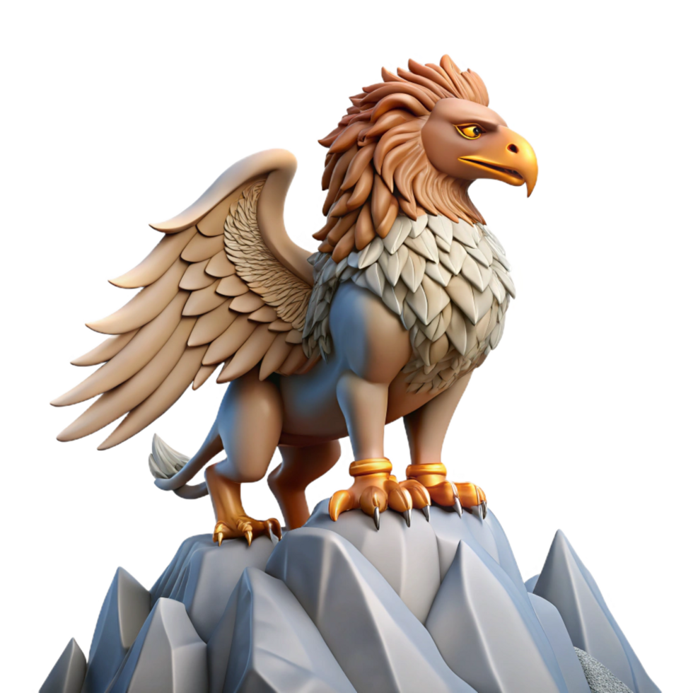 Majestic Griffin 3D Render png