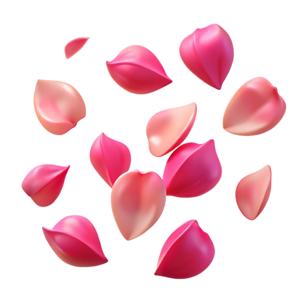 Pink Flower Petals Illustration png