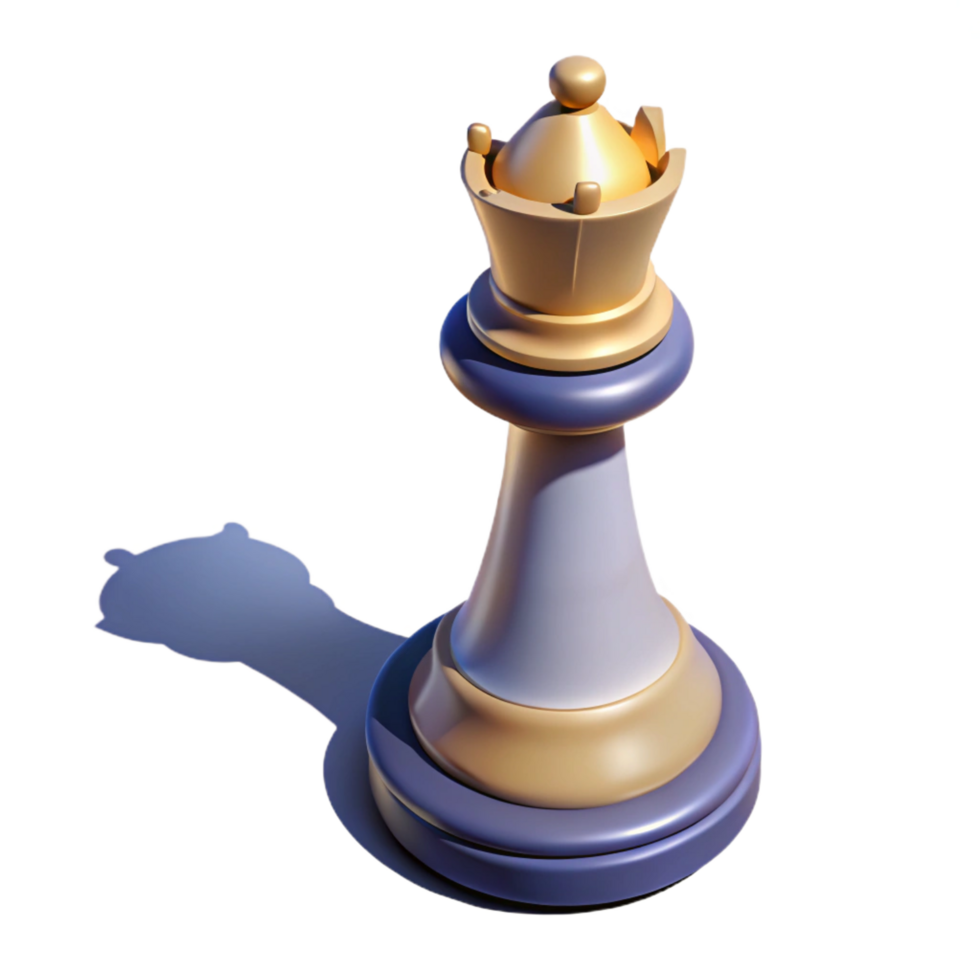 3D Render of a Chess Queen png