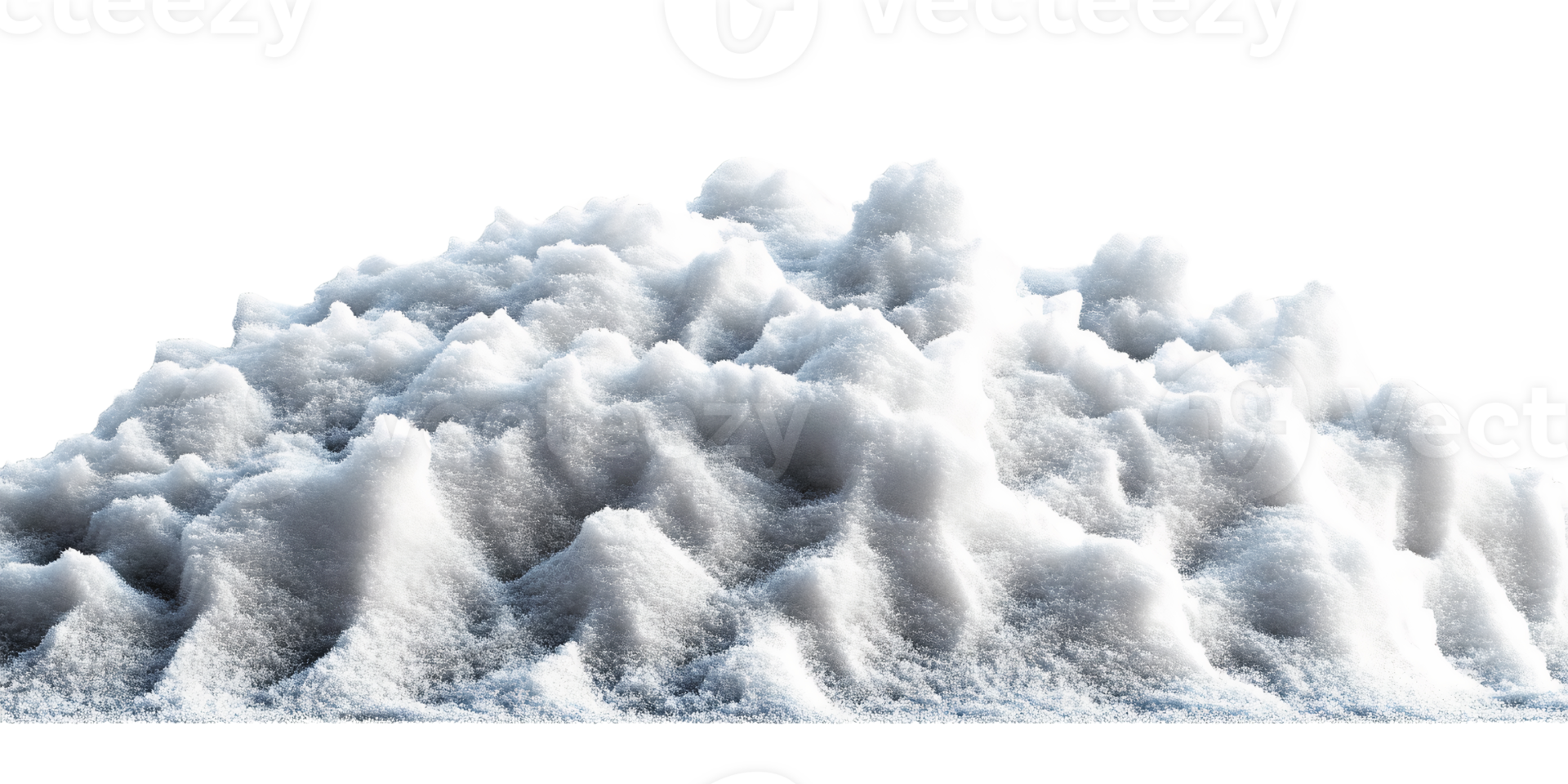 White snowdrift pile on transparent background png