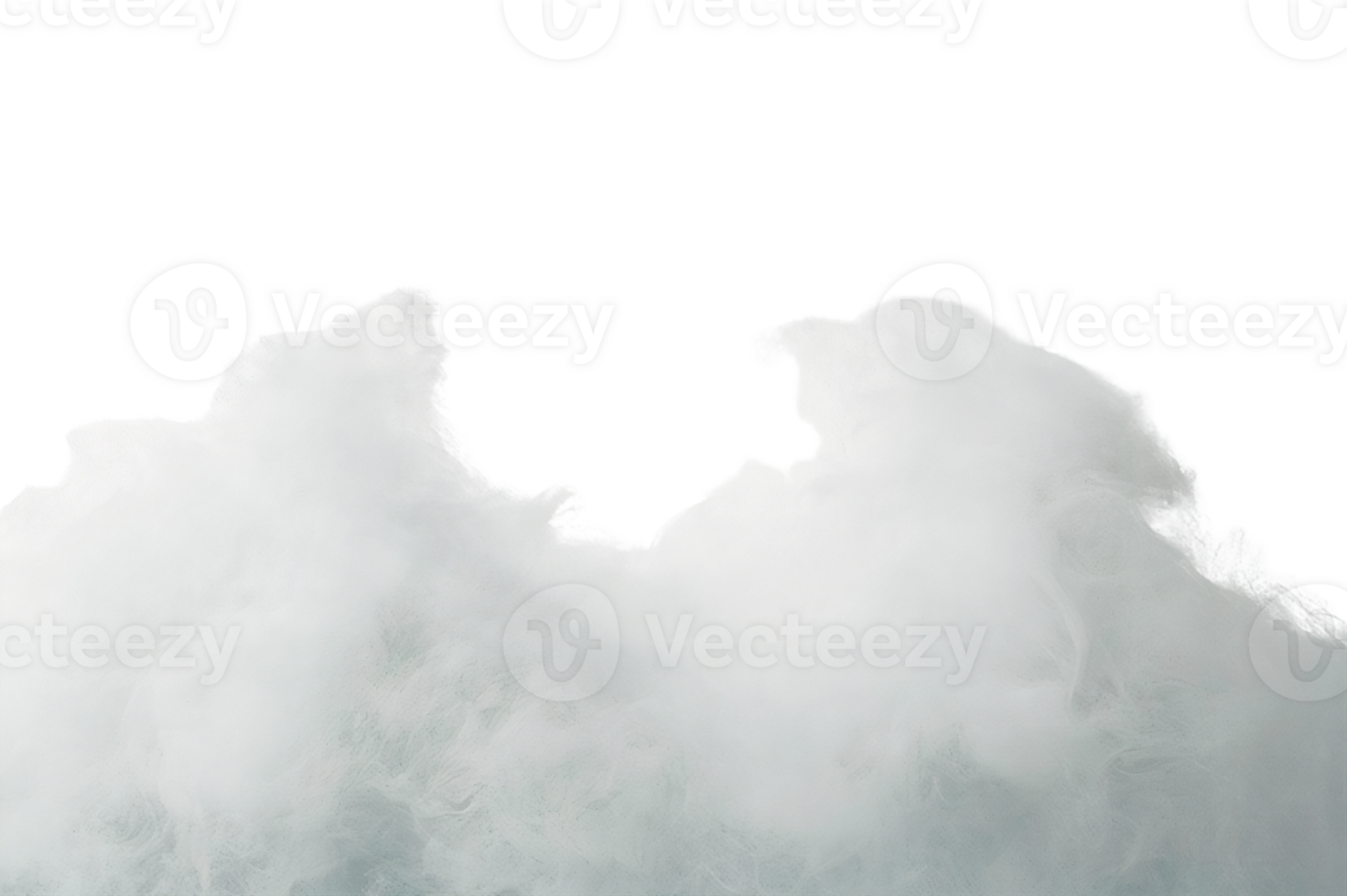 White cotton candy cloud on transparent background png