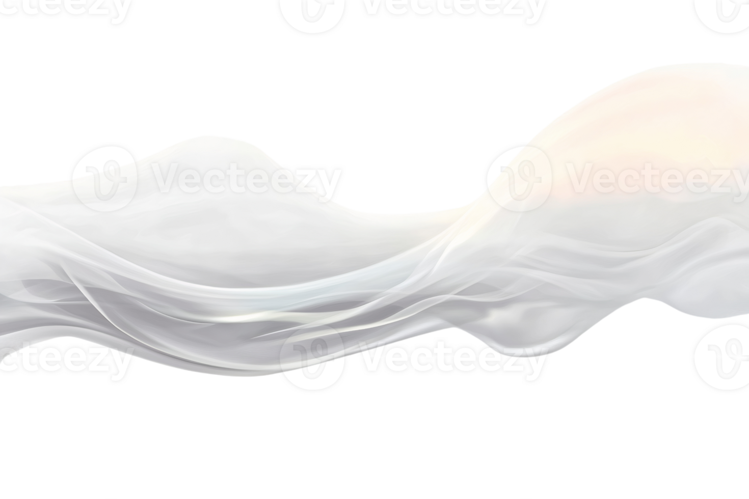 White flowing fabric on transparent background png