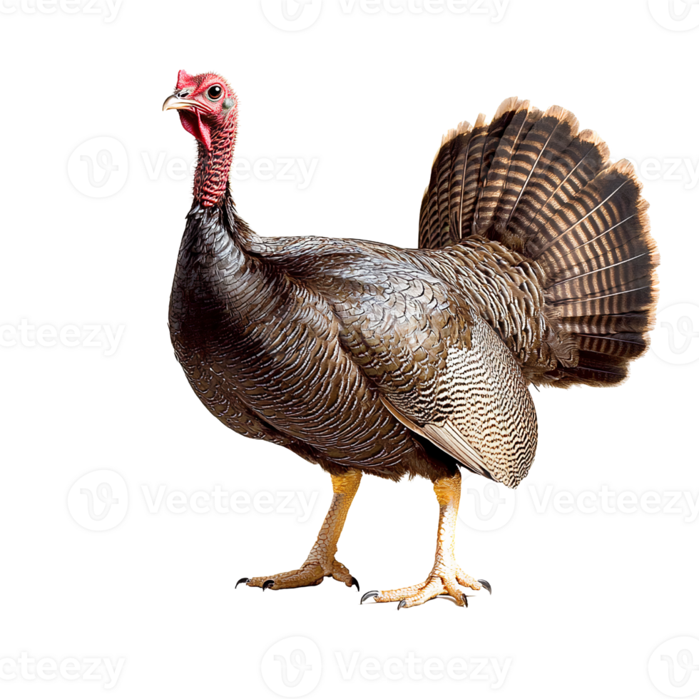 Brown turkey on transparent background png