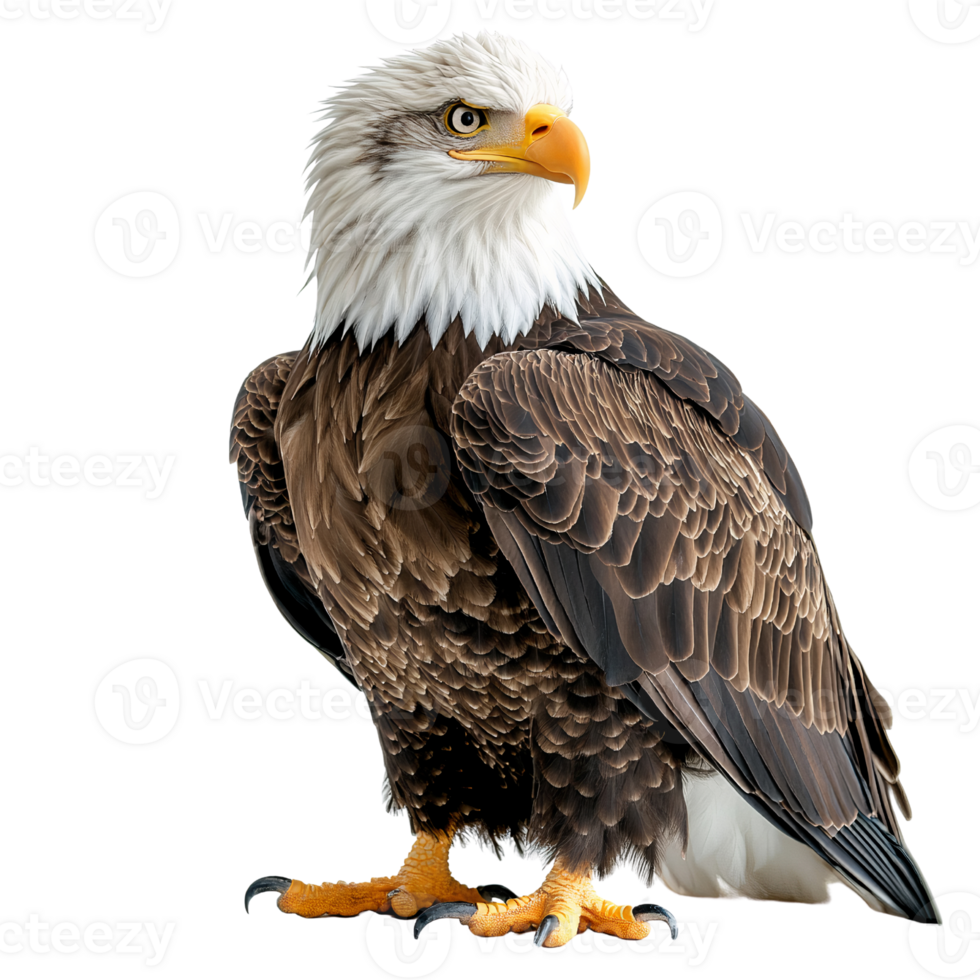 Bald eagle on transparent background png