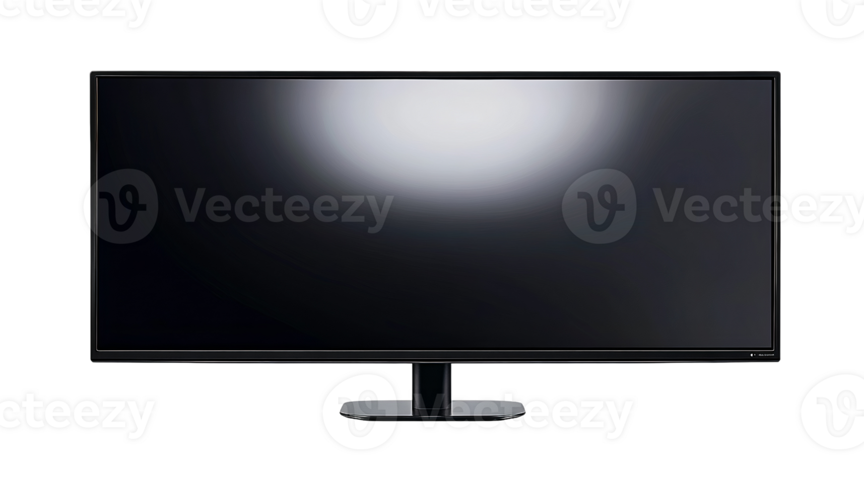 Black led monitor on transparent background png