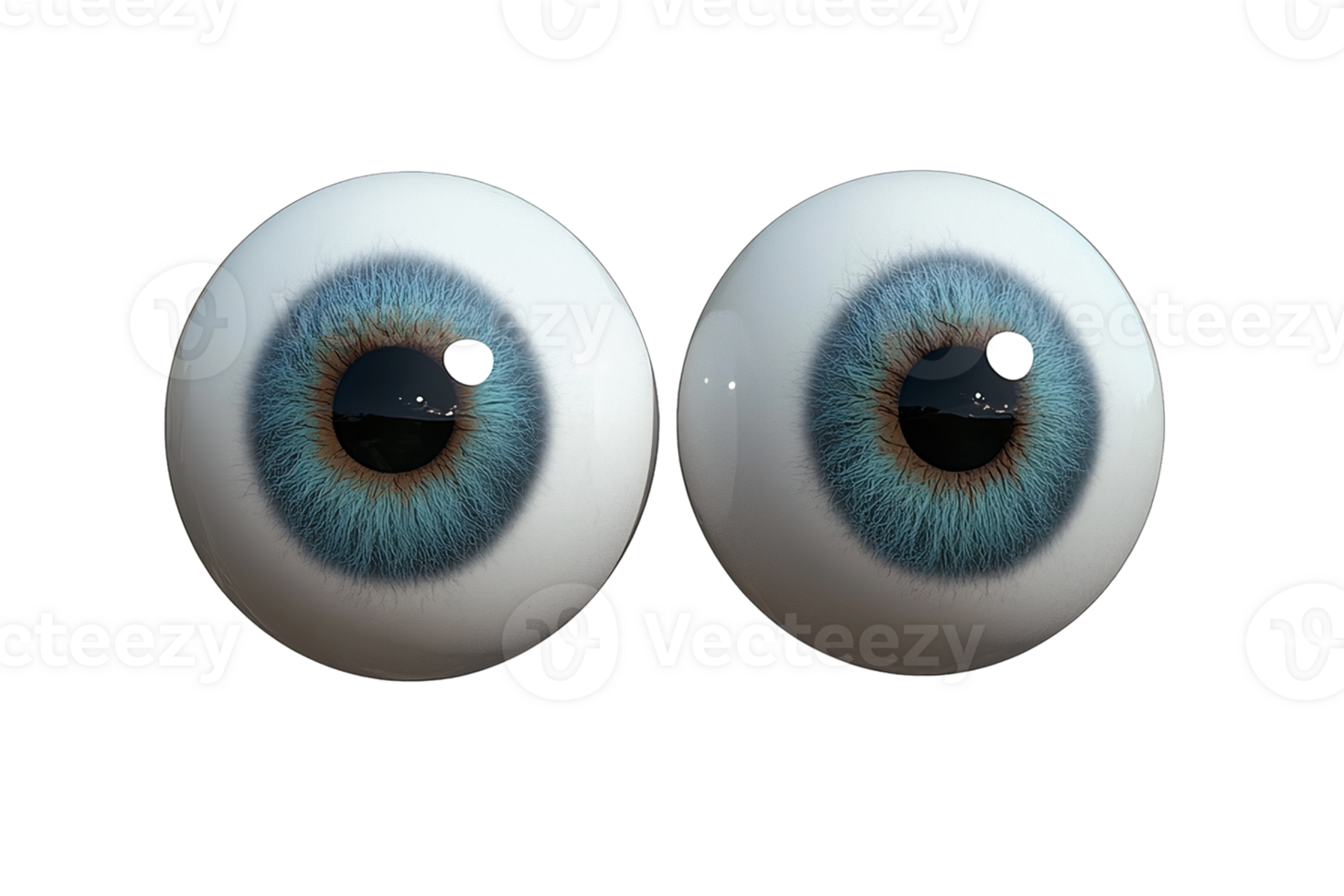 Blue eyes pair on transparent background png