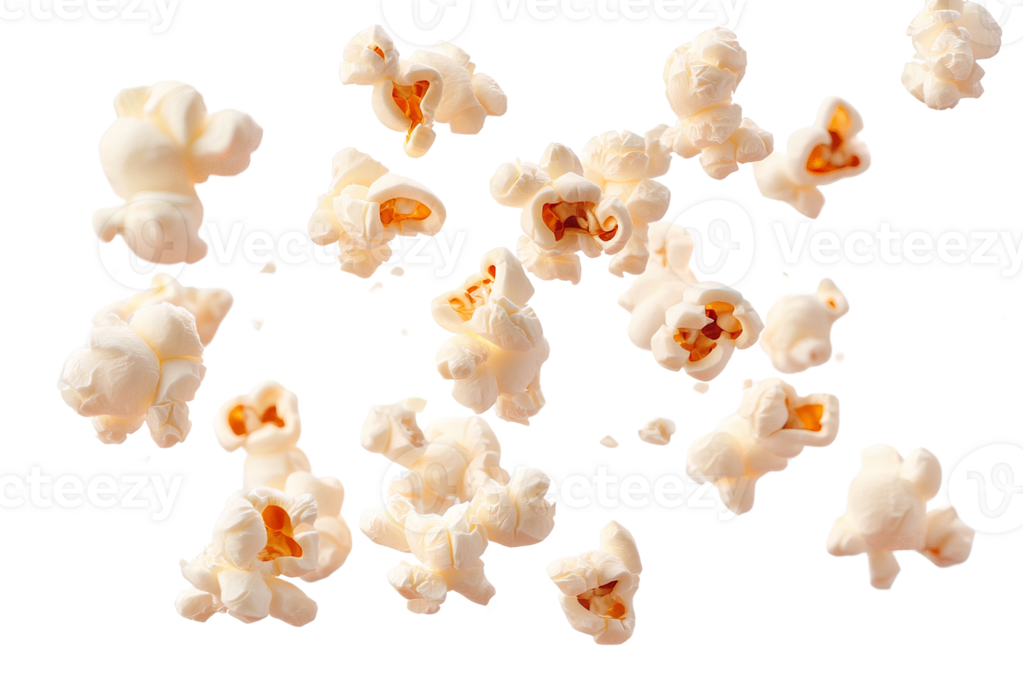 Popcorn, fluffy, buttery, on Transparent Background png