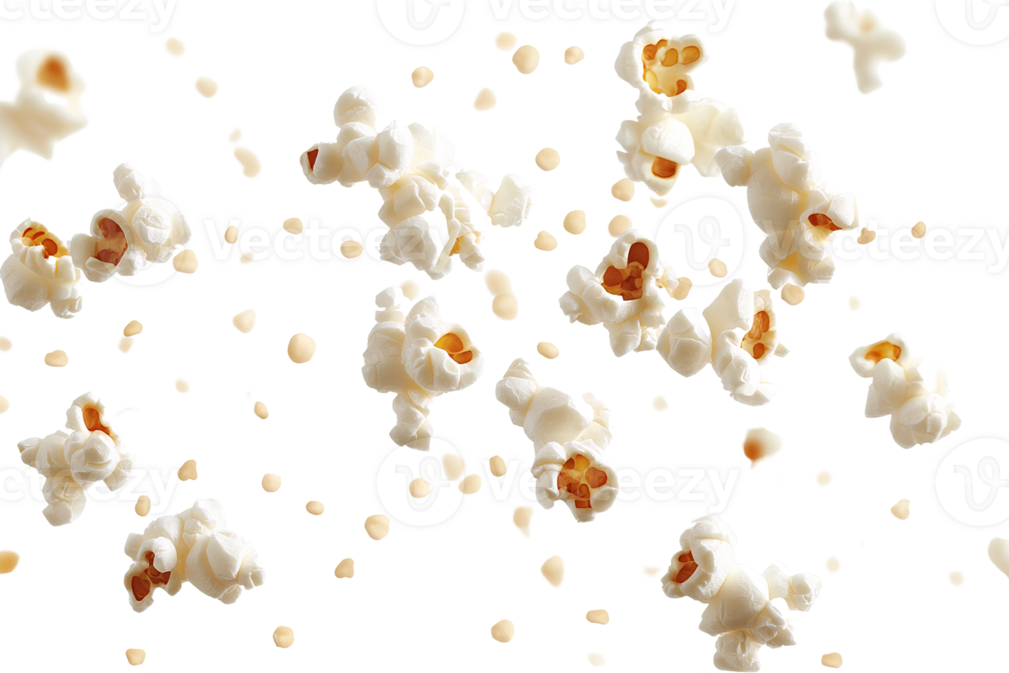 Popcorn floating on Transparent Background png