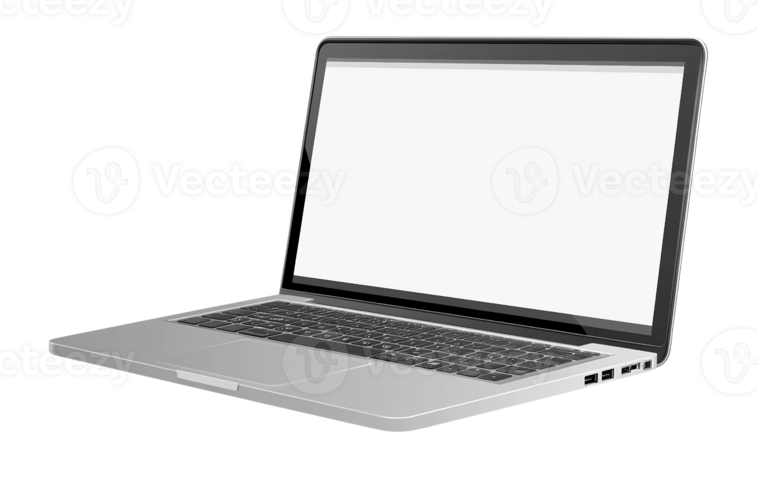 Modern Silver Laptop with Empty Display for Design Use png