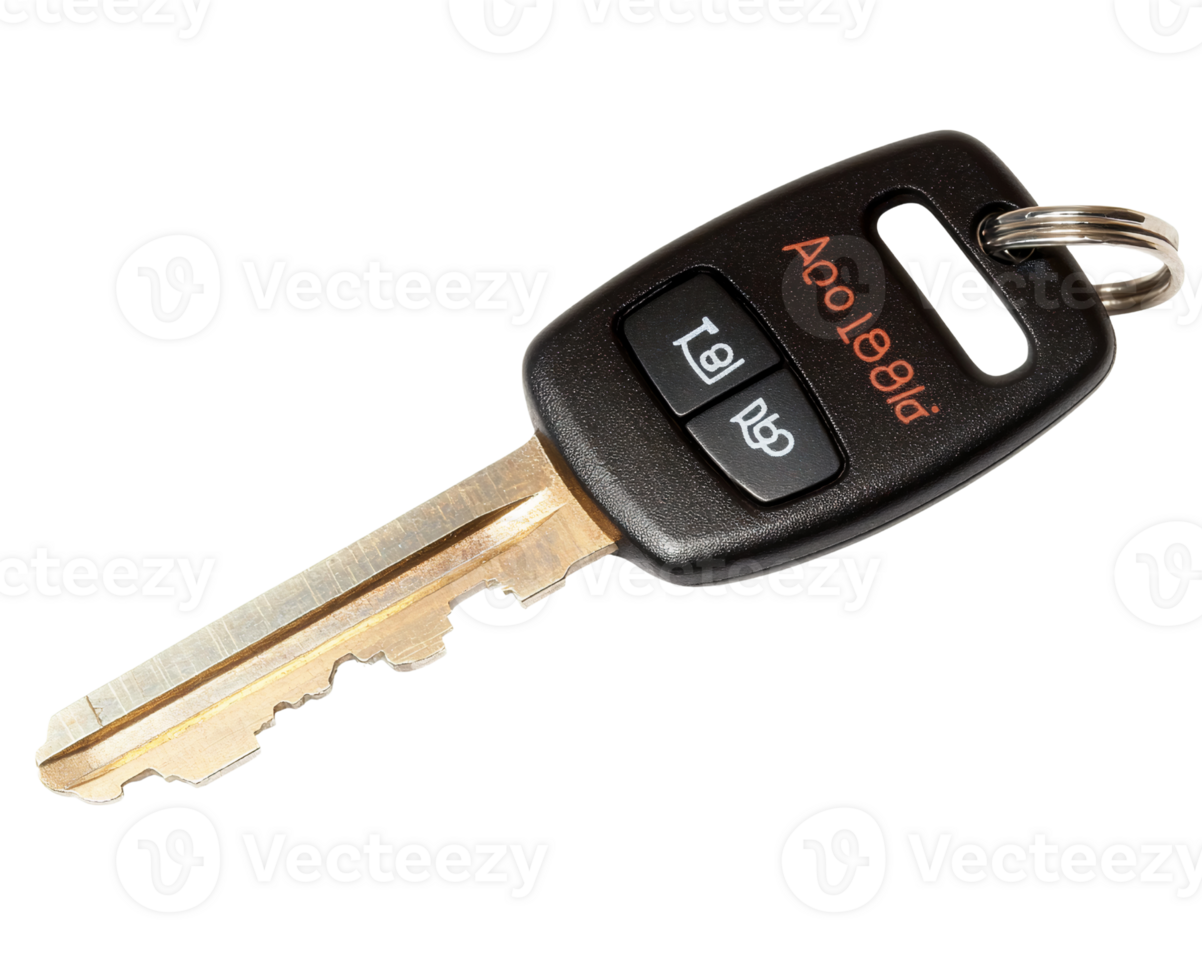 Car key with remote control on transparent background png
