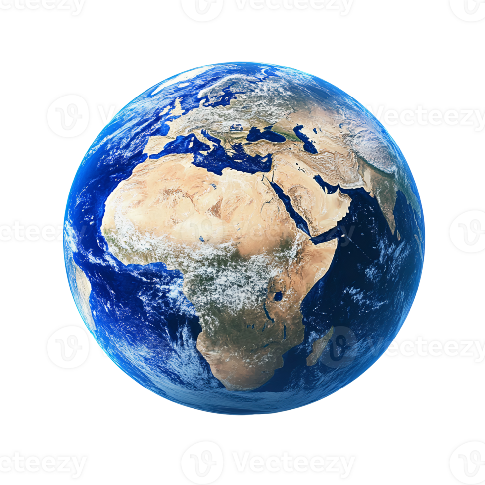 Earth globe on transparent background png