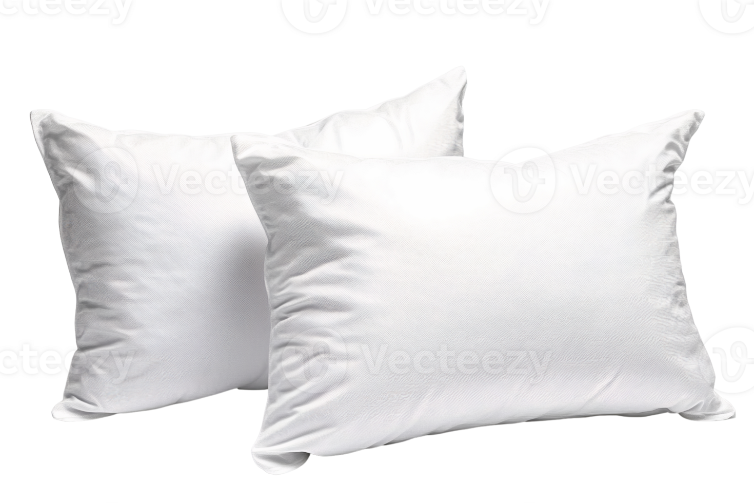 Fluffy White Square Pillows for Comfortable Living Spaces png