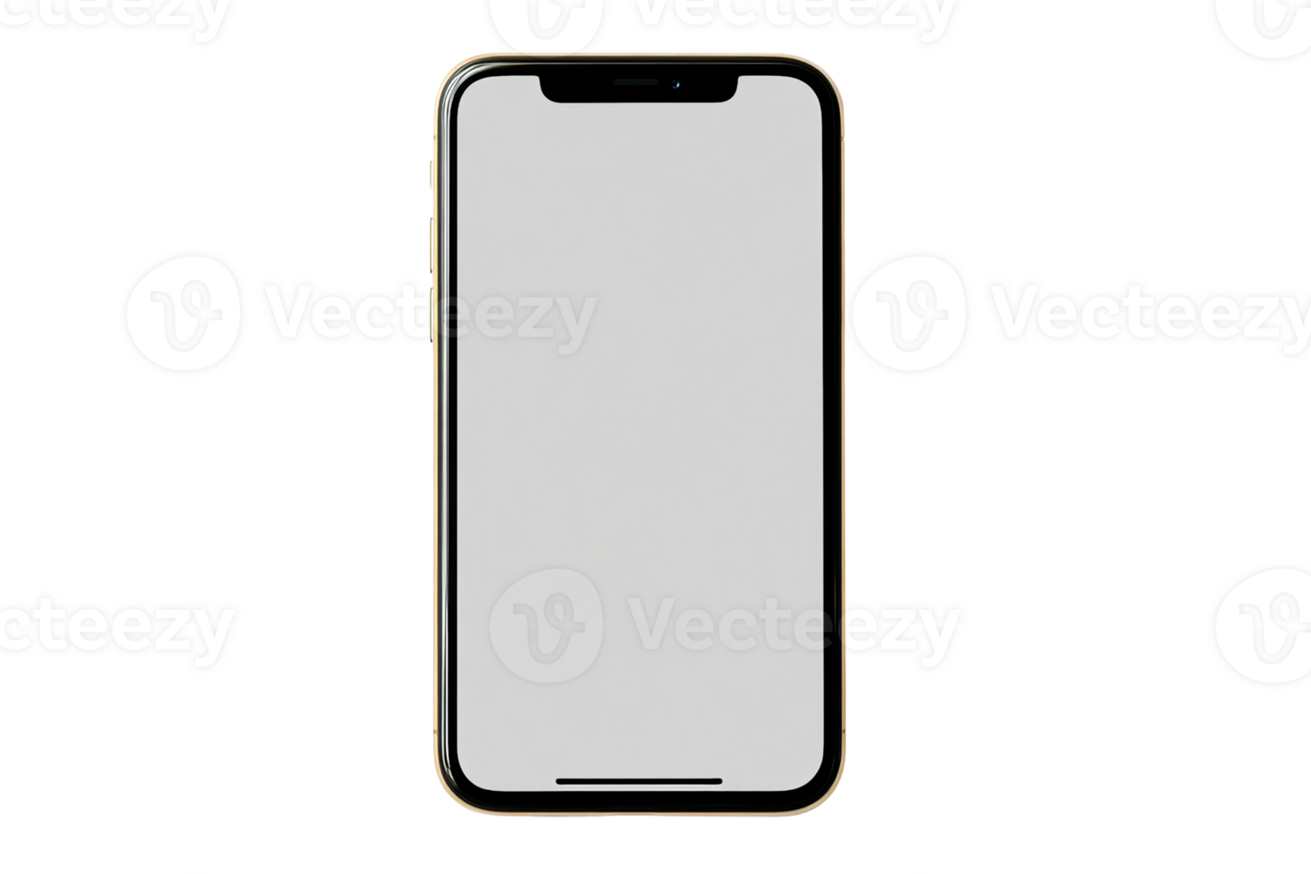 Sleek Gold Phone Mockup for App and UI Presentation png