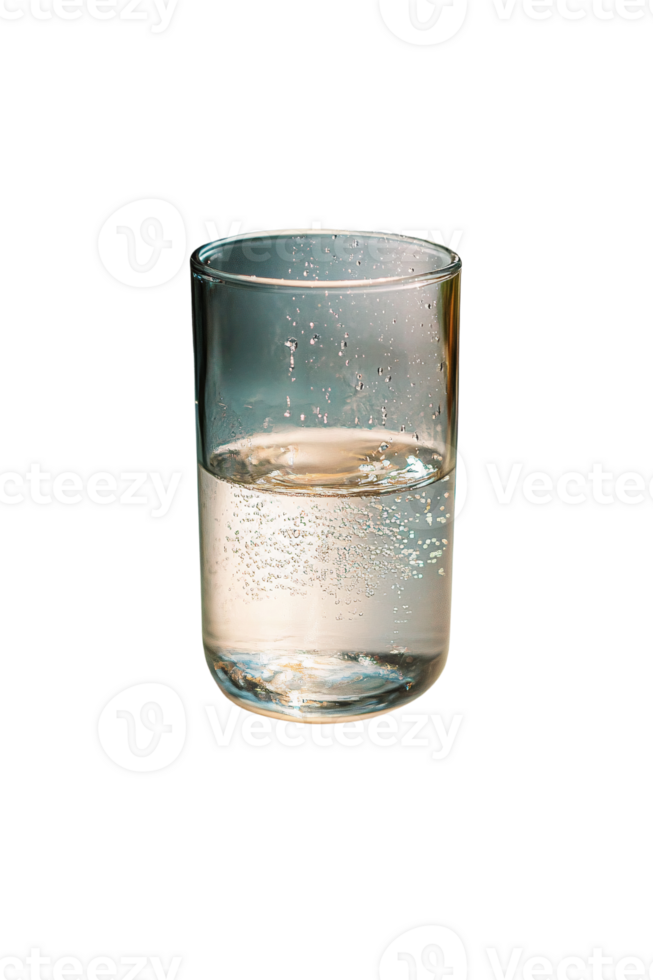 Crisp and Fizzy Sparkling Water in Transparent Glass png
