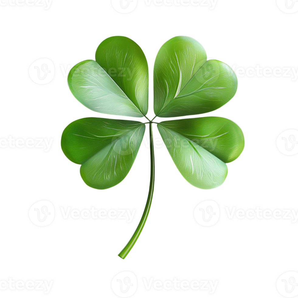 Four leaf clover on transparent background illustration png