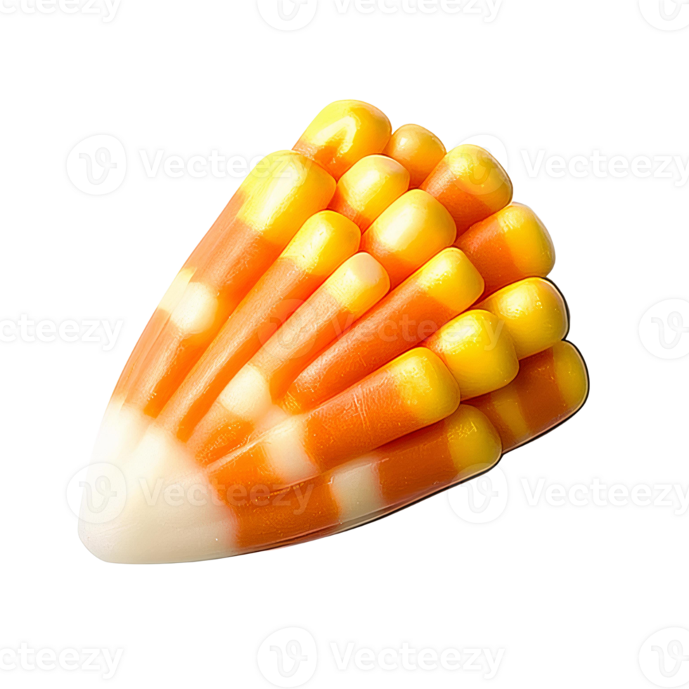 Candy corn cluster on transparent background png