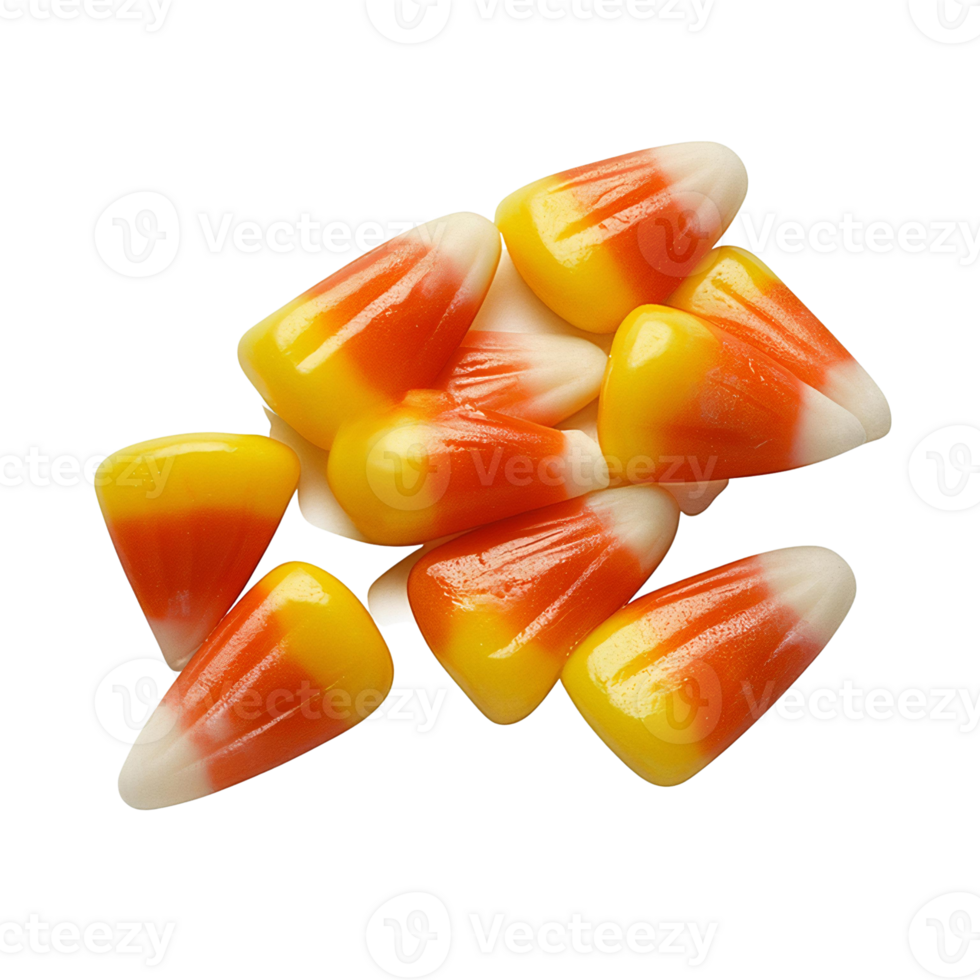 Candy corn pile isolated on transparent background png