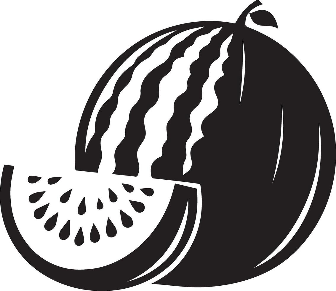 Watermelon Illustrations Black and White vector