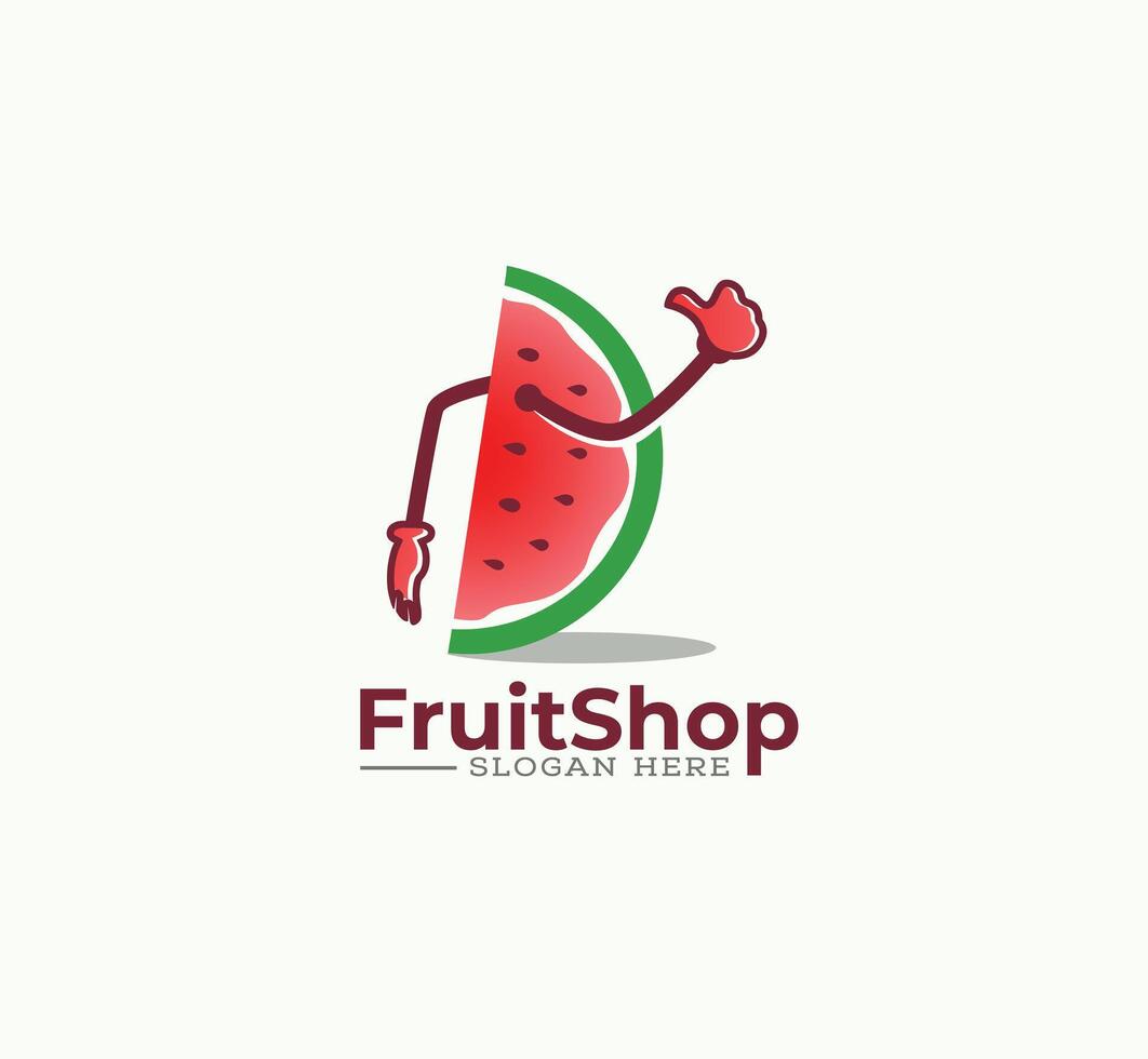 Watermelon logo art vector