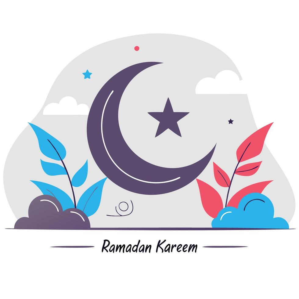 Beautiful Islamic Calligraphy Ramadan Kareem in Elegant Style vector