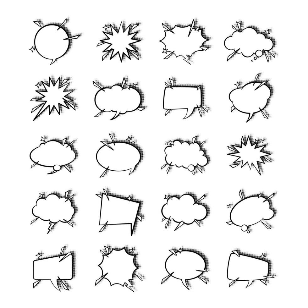 Minimalist Talk Bubbles for Modern Designs vector