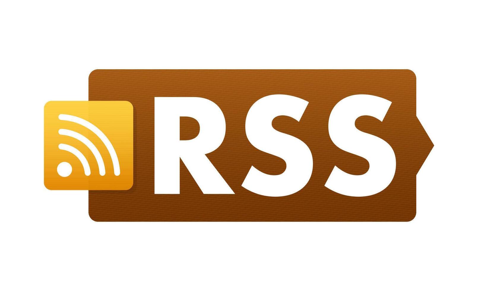 RSS feed icon indicating broadcasting and sharing information vector
