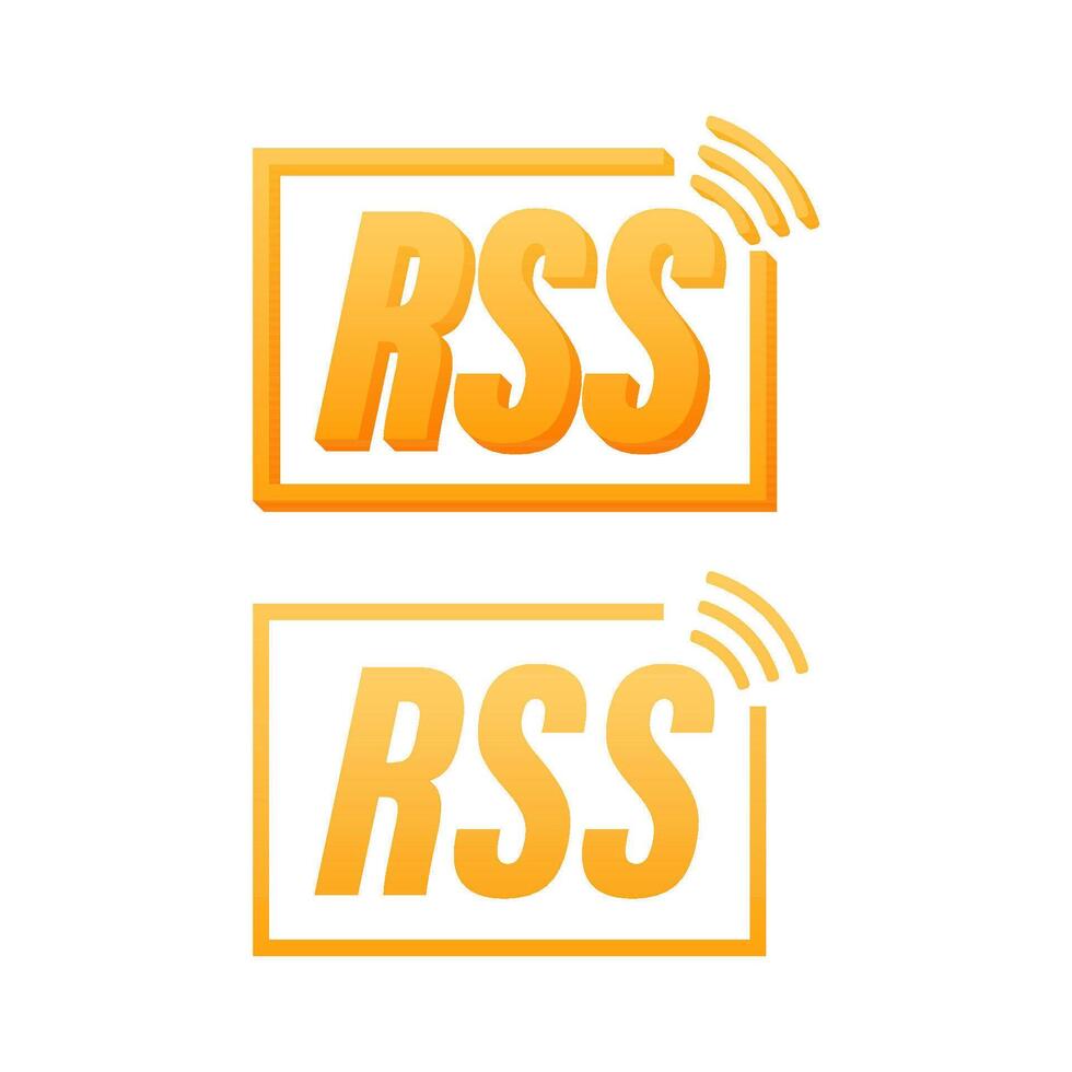 RSS icon sending updates broadcasting news sharing information vector