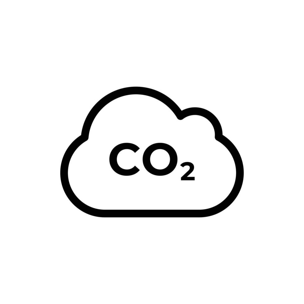 CO2 Emissions Cloud Icon design template vector