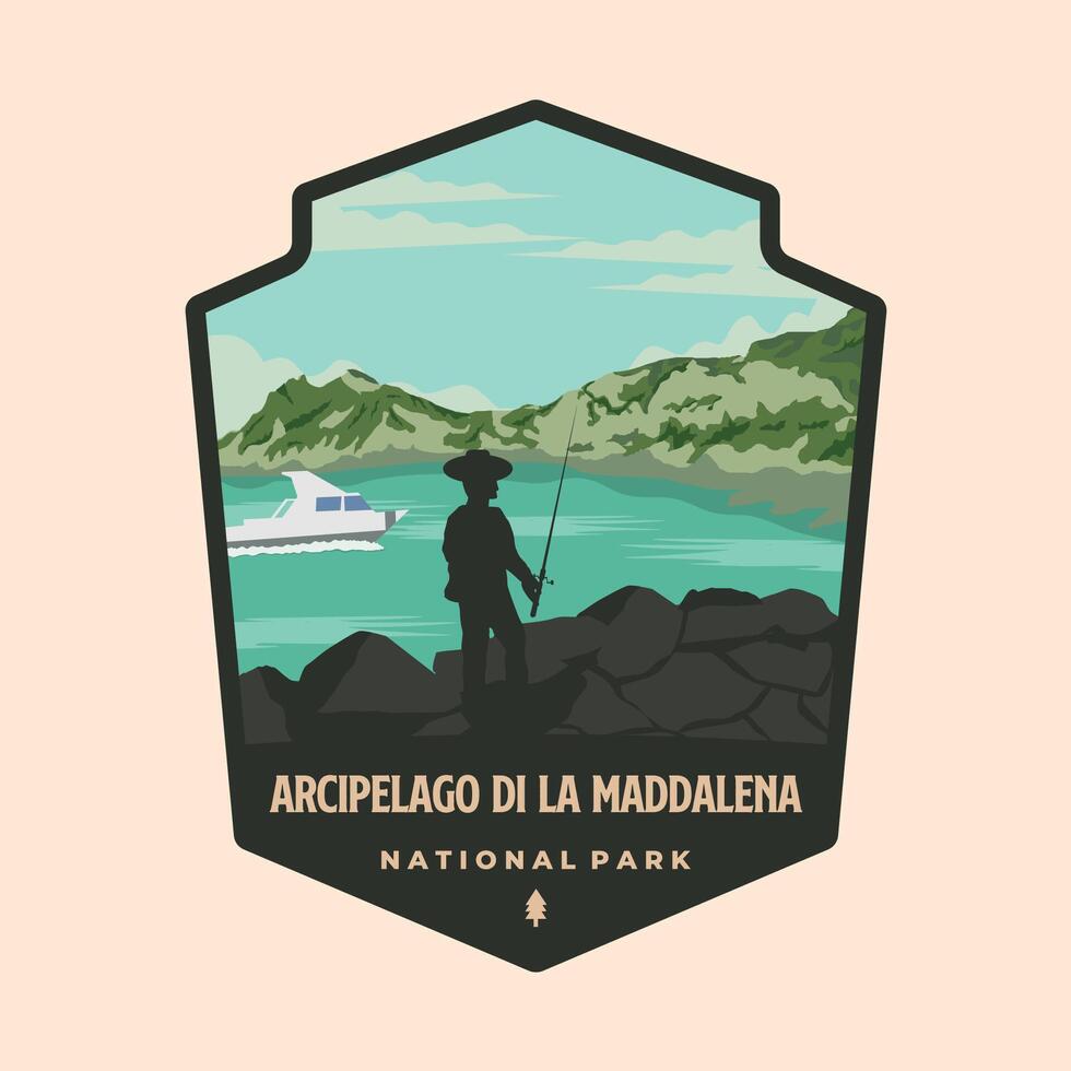 arcipelago di la maddalena national park logo patch illustration design vector