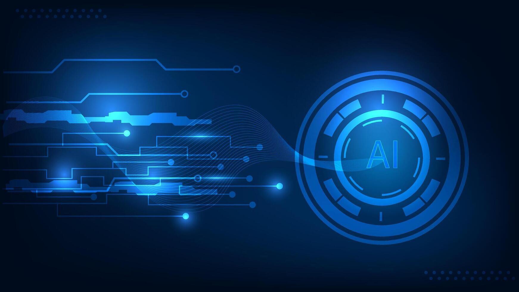 Abstract futuristic circuit board and mesh line, Illustration high computer and Communication technology on blue color background. High tech digital technology vector