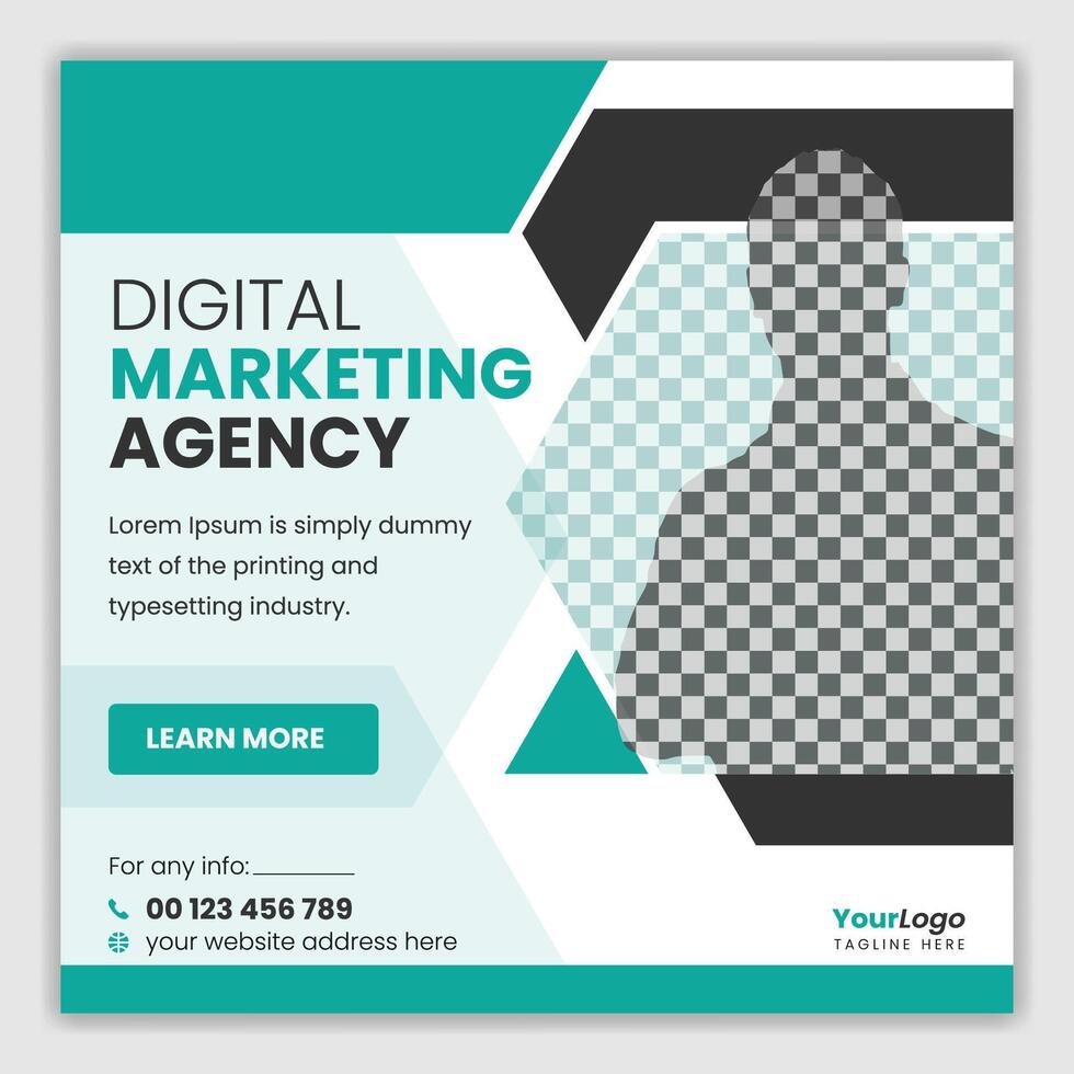 Clean Corporate Banner Design for Social Media Post vector