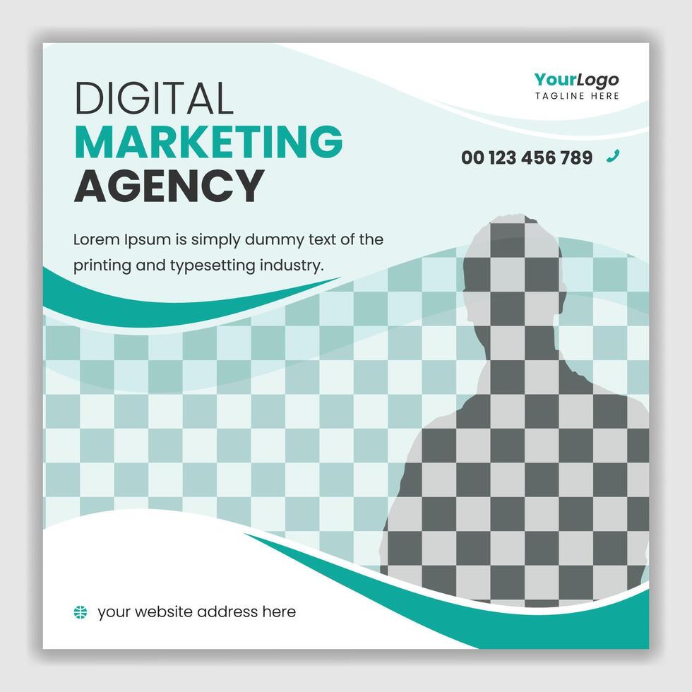 Creative Corporate Social Media Post Template vector