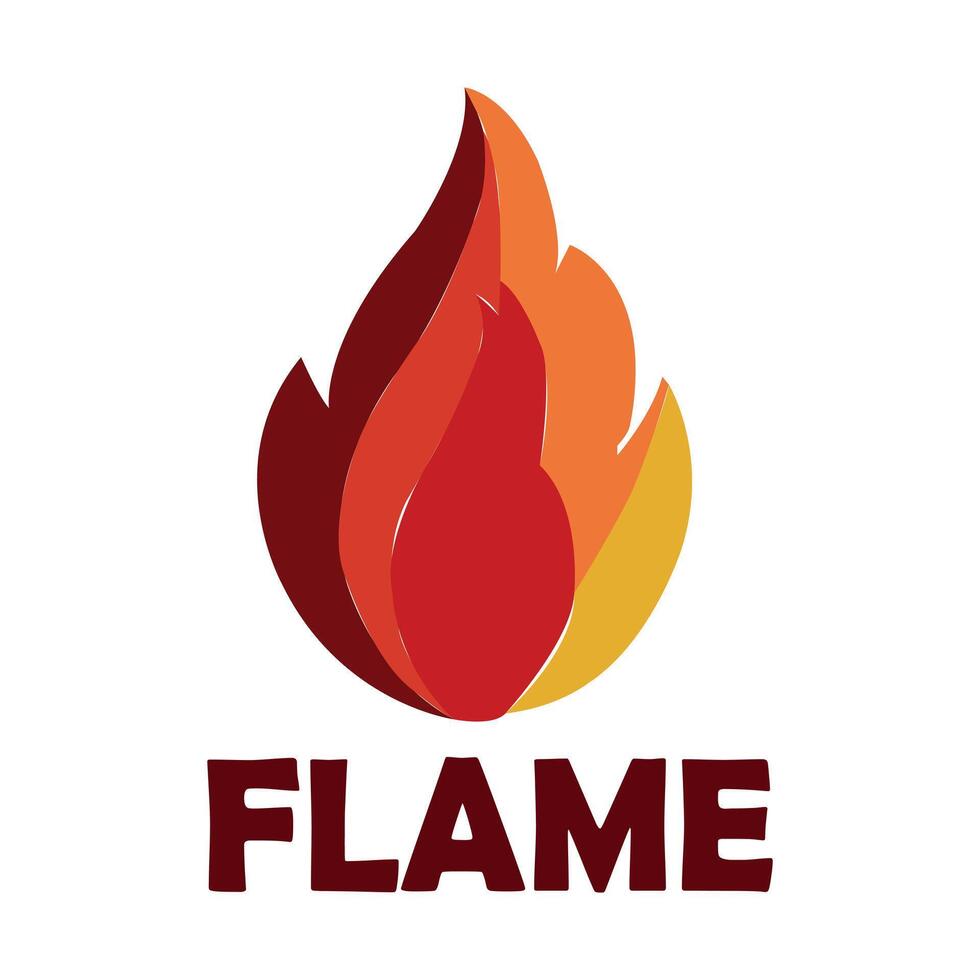Logo design fire flames vector
