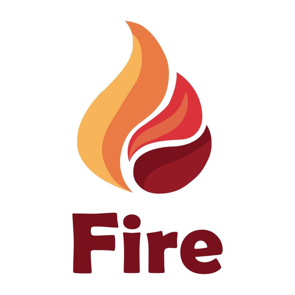 Fire flames logo design vector