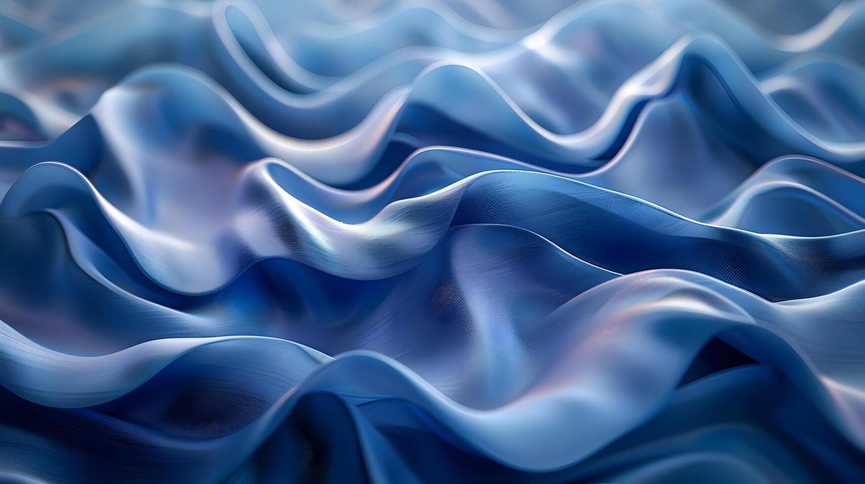 Abstract Blue 3D Wavy Background Illustration photo