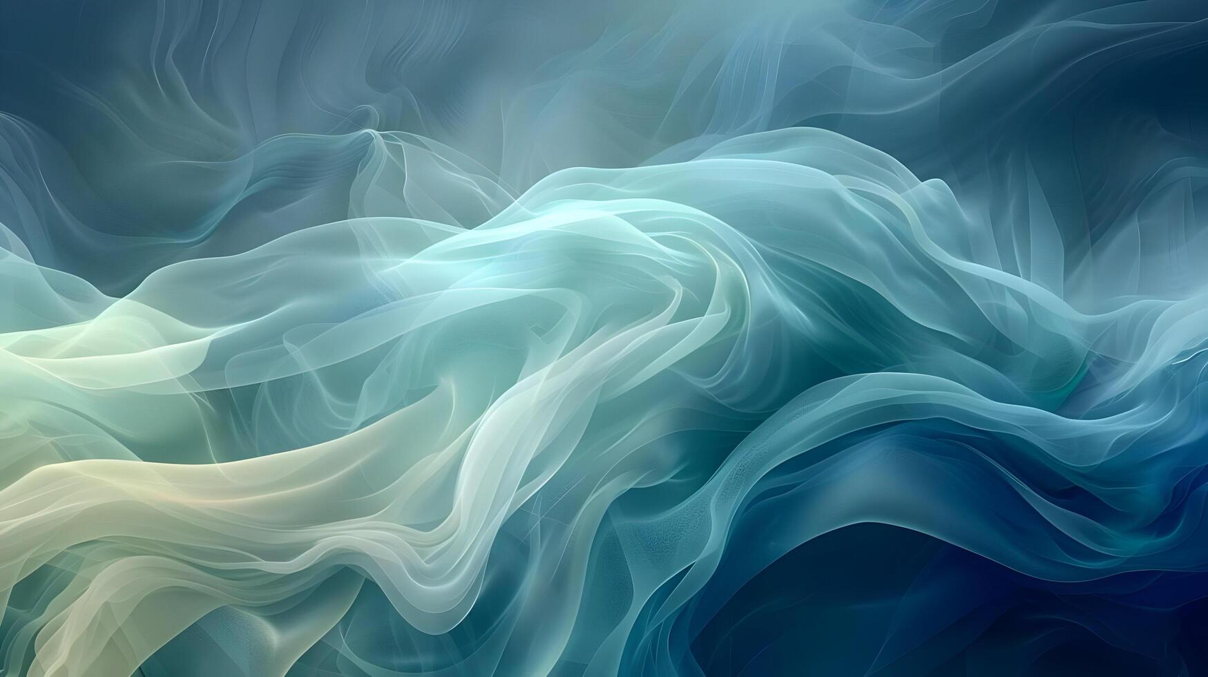 Abstract Background with Smooth, Wavy Lines in Blue and Green Hues photo