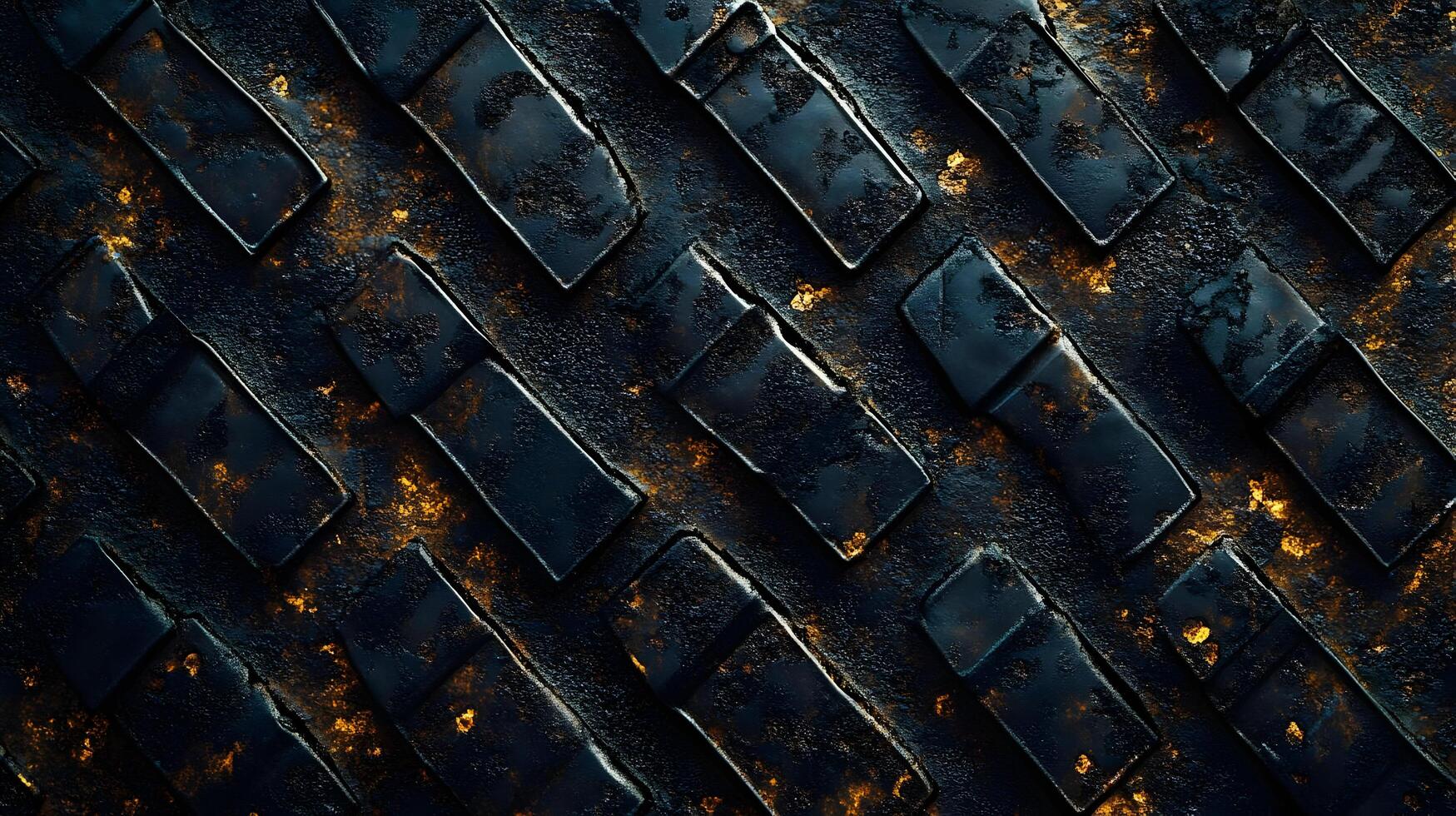 Dark Blue and Gold Abstract Background Texture photo