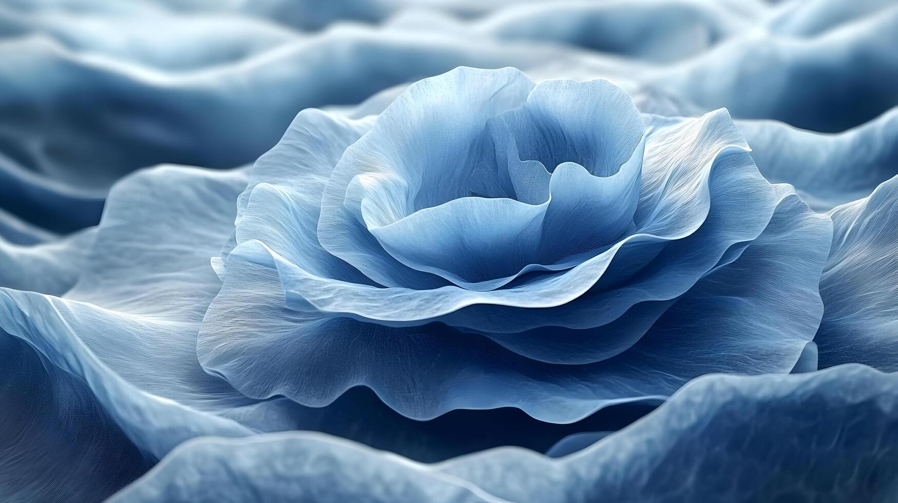 Abstract Blue Flower Petals Illustration photo