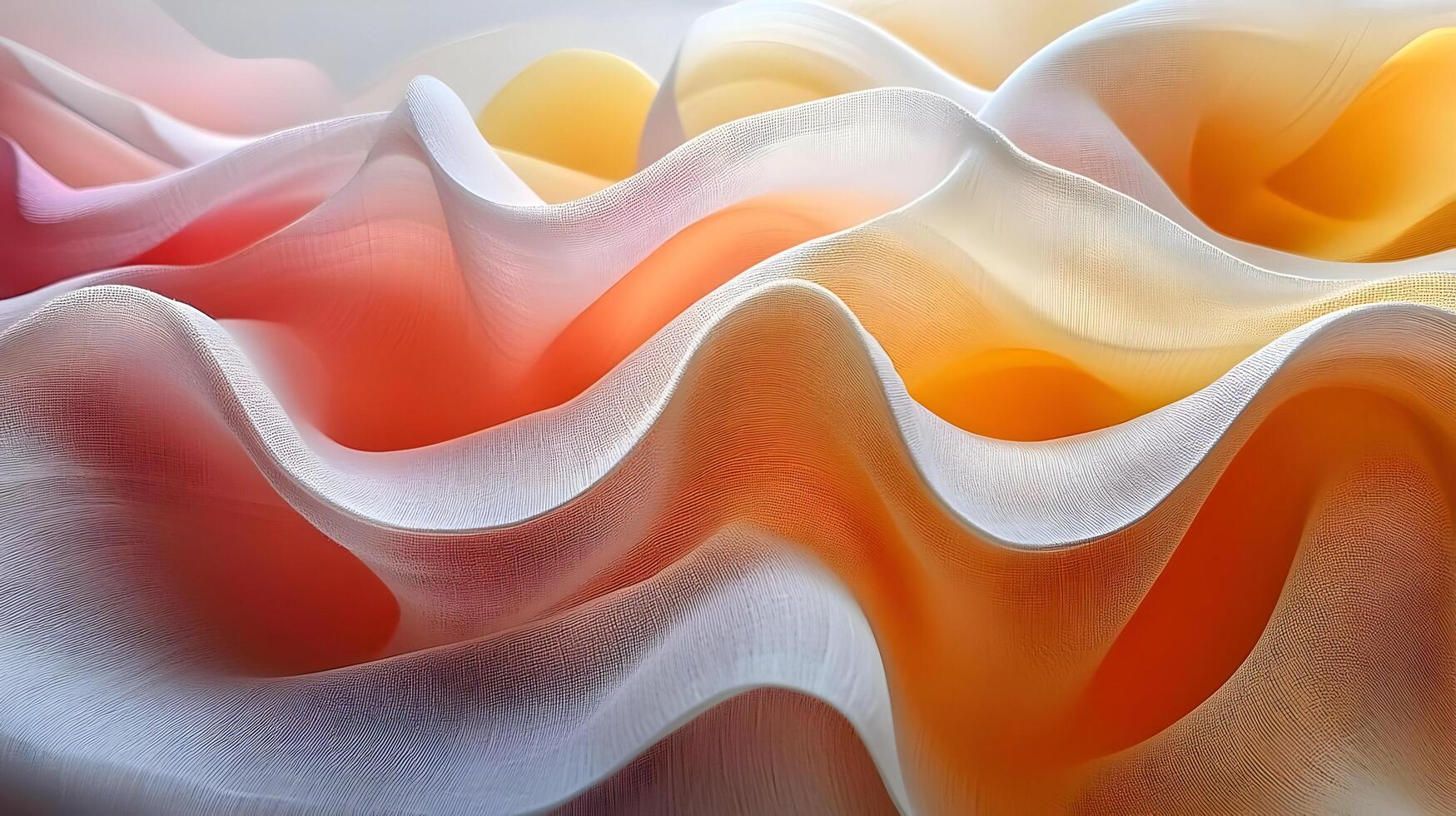 Abstract Orange, White, and Red Wavy Pattern Illustration photo