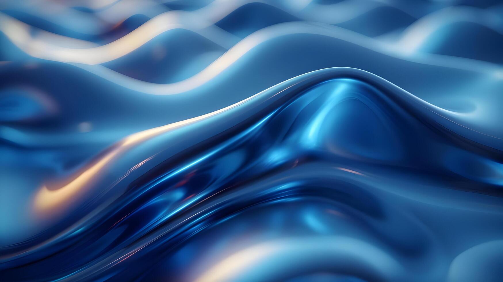 Abstract 3D Background with Blue and White Waves photo