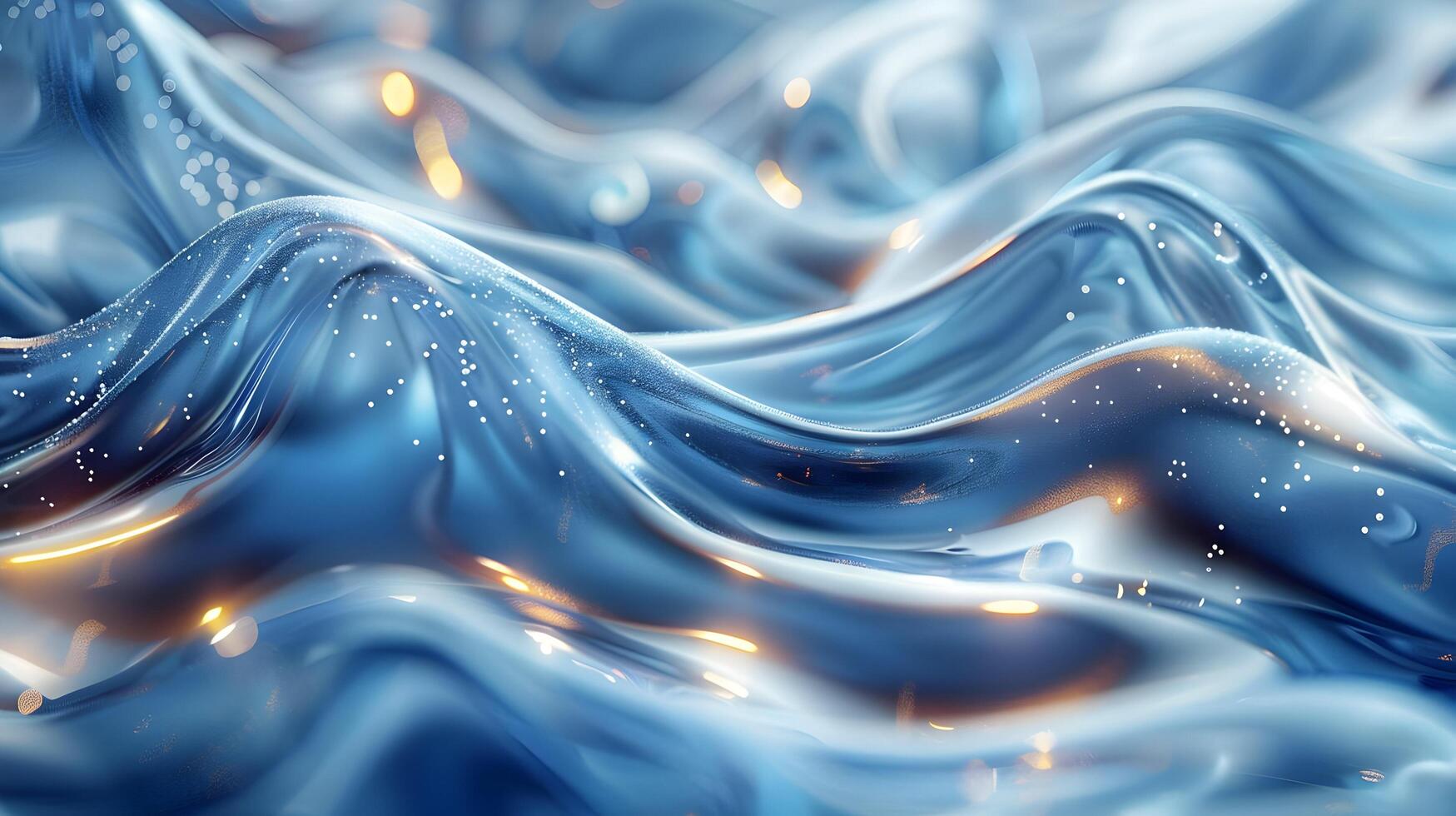 Abstract 3D Blue Liquid Wave Background photo