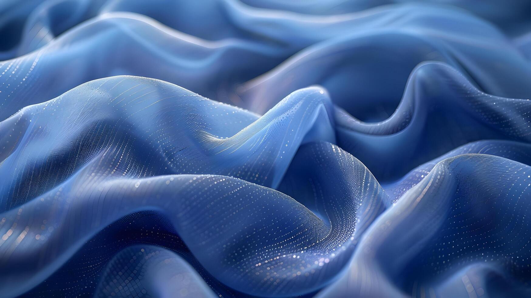 Abstract Background - Blue Fabric Waves with Shimmering Texture photo