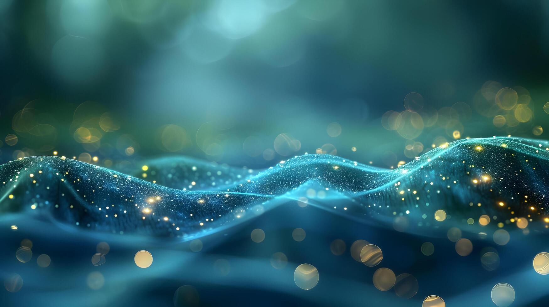 Abstract Blue and Gold Background - Digital Art photo